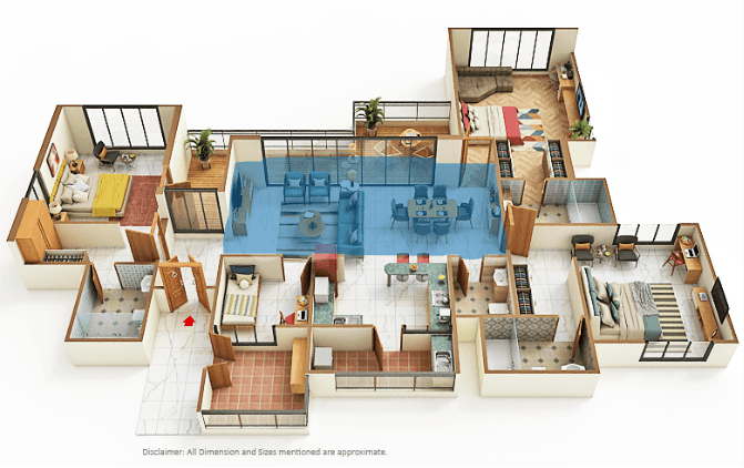 3.5 BHK Floor Plan